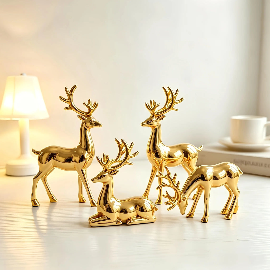 Reindeer Figurines 4pcs