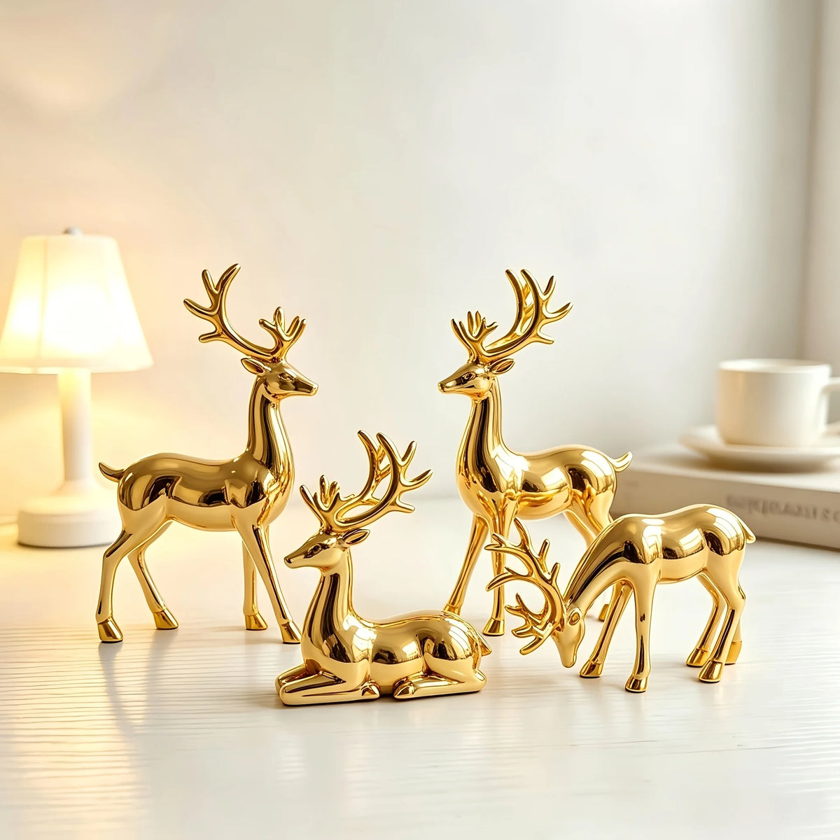 Reindeer Figurines 4pcs
