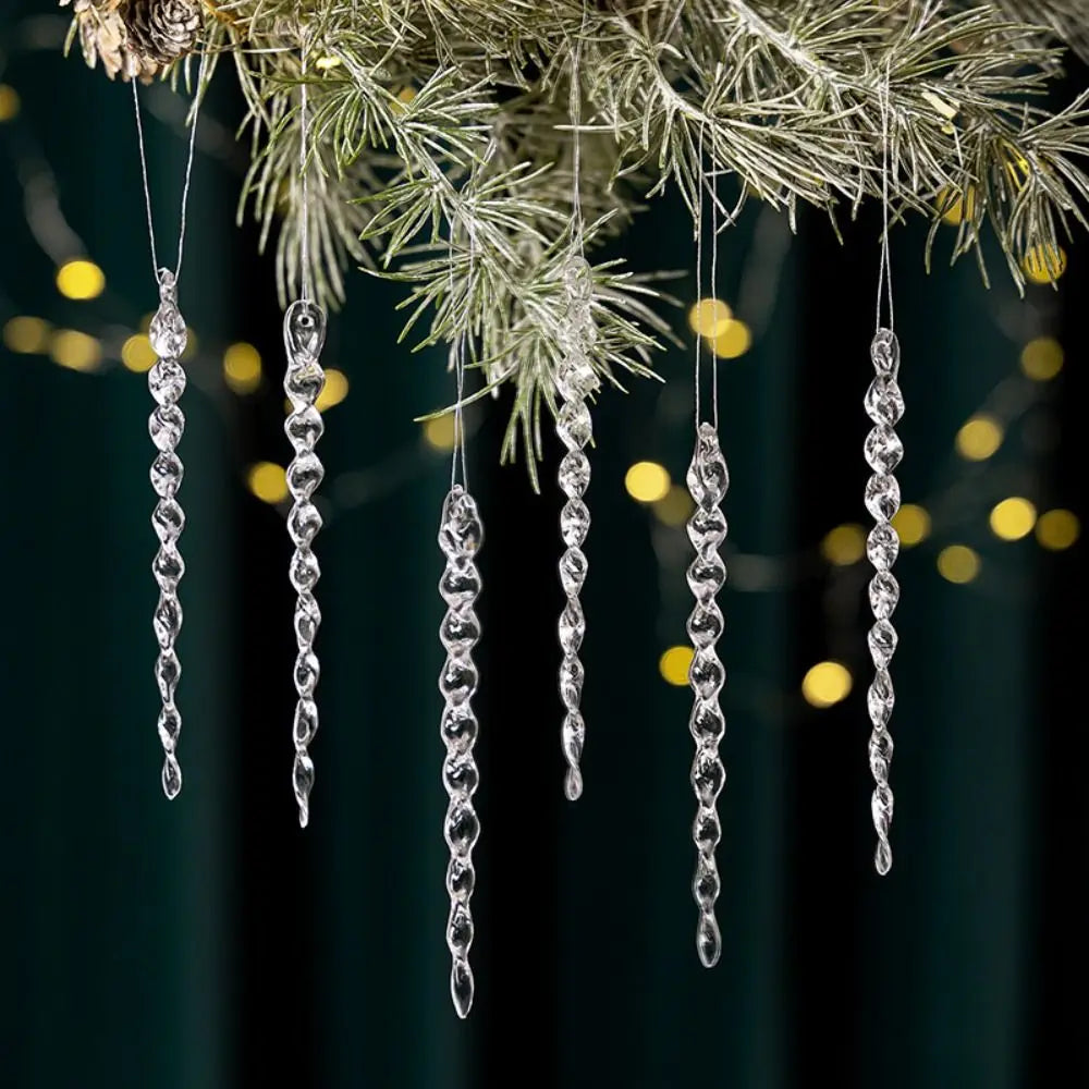 Crystal Clear Tree Ornaments 12pcs