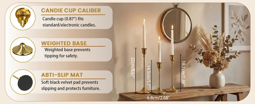 Set of  Taper candle Holders