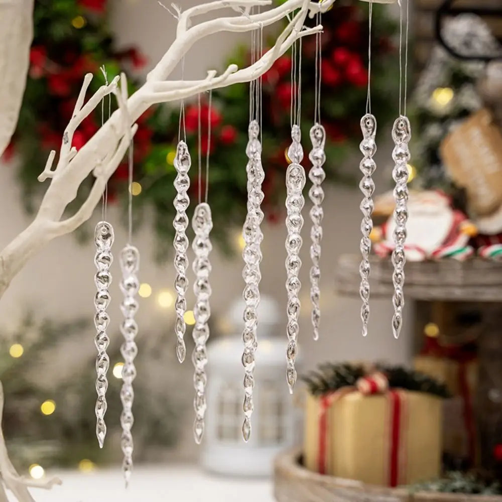 Crystal Clear Tree Ornaments 12pcs