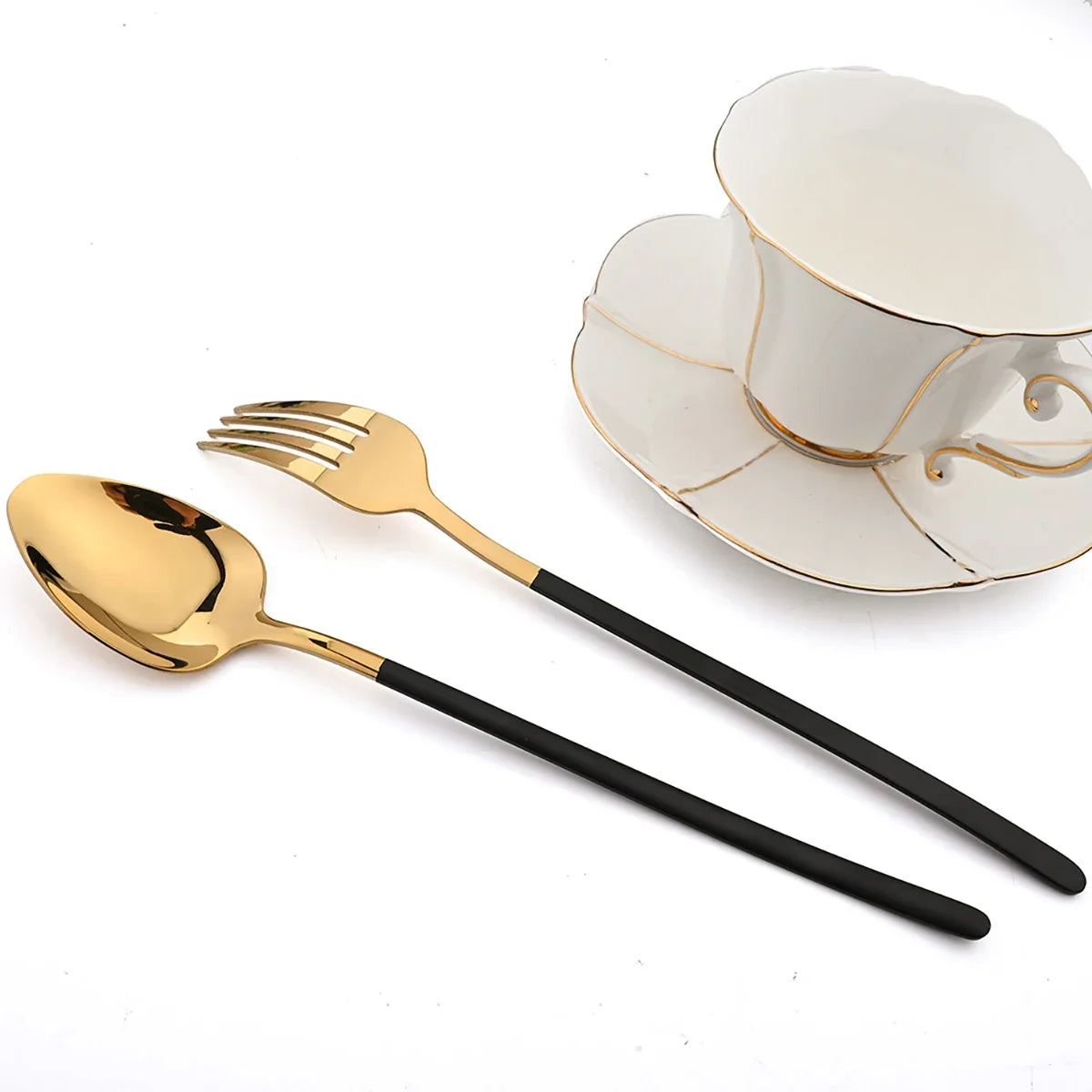 24pcs Gold Stainless Steel Cutlery