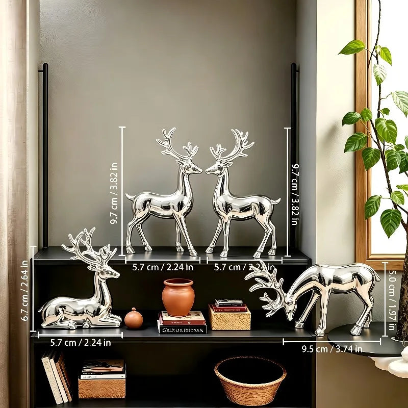 Reindeer Figurines 4pcs