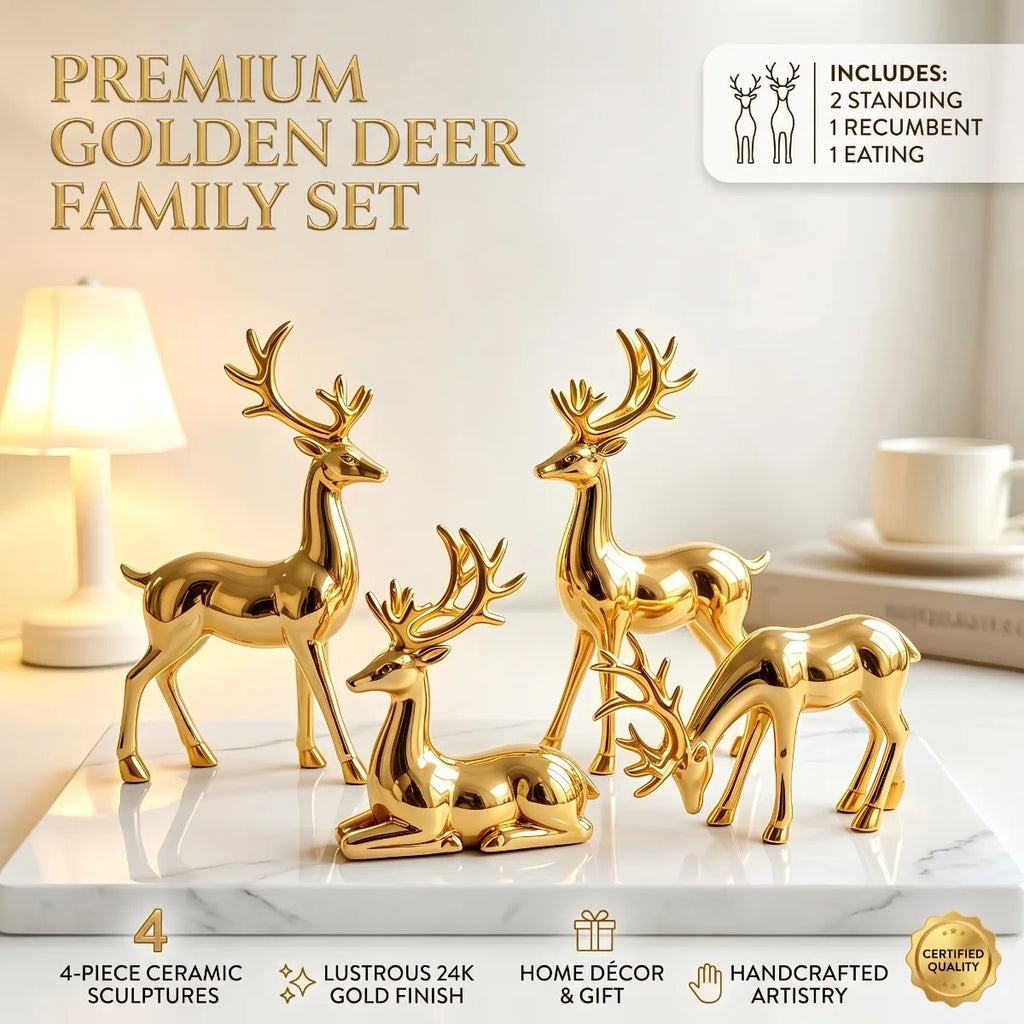 Reindeer Figurines 4pcs